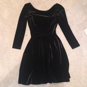 American Apparel Black velvet dress